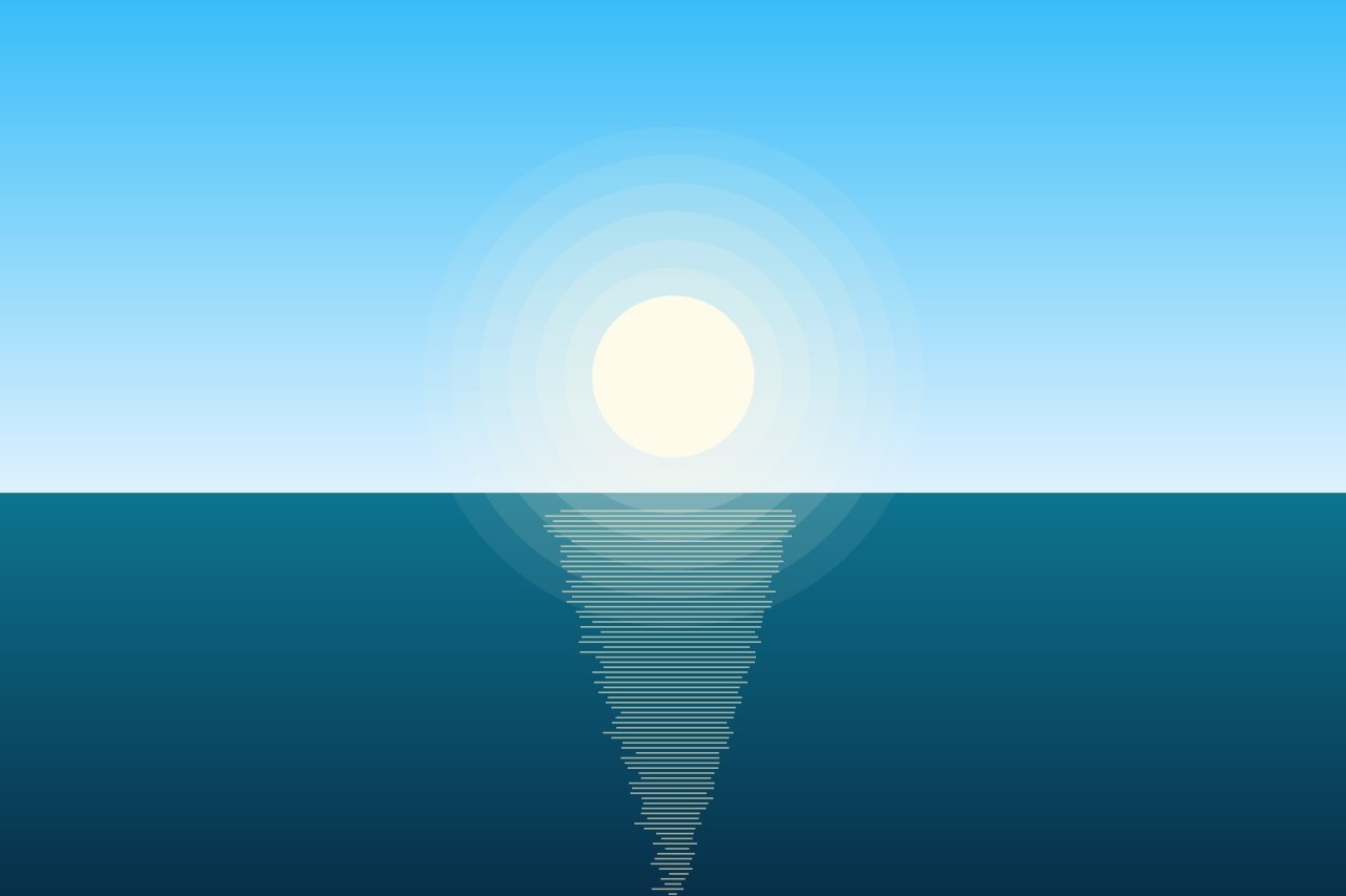 Il sole sul mare