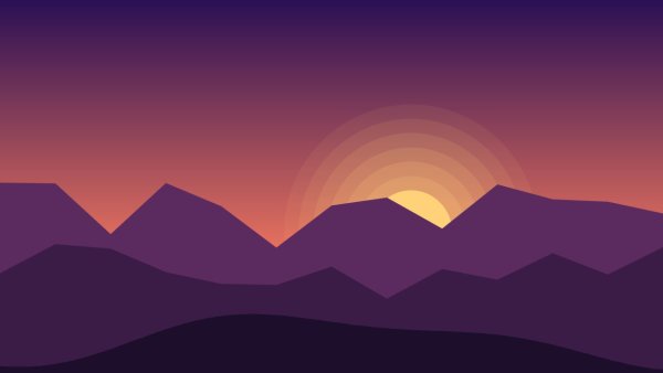 Tramonto in montagna