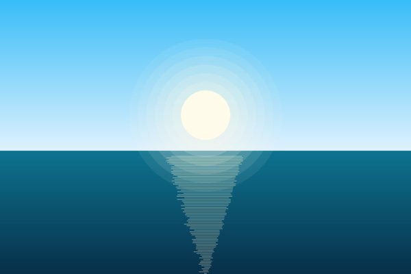 Il sole sul mare